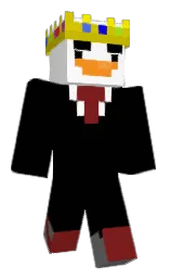 black and white Minecraft skin — Classic model