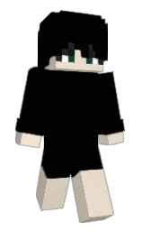 black and parchment Minecraft skin — Slim model