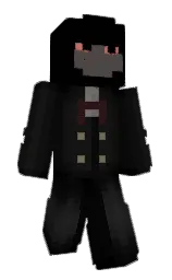black and cod gray Minecraft skin — Slim model — first worn by oStqr