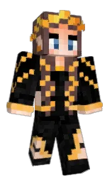 black and cod gray Minecraft skin — Classic model — first worn by Queenof_Darkness