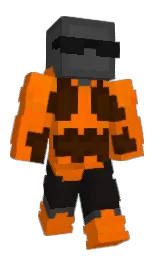 blaze orange and clementine Minecraft skin — Classic model — first worn by megalopaulo