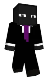 white and black Minecraft skin — Classic model