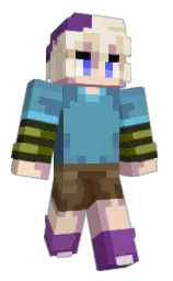 viola and hippie blue Minecraft skin — Slim model