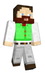 white and cedar Minecraft skin — Classic model — first worn by Malabese