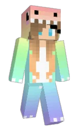 anakiwa and mint green Minecraft skin — Slim model