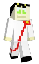 white and black Minecraft skin — Classic model