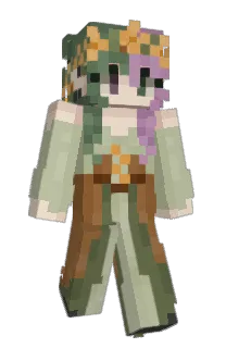 Front of BiddyBean's skin