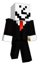 Marshbloxx's Minecraft skin wearing the Menace cape