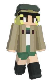 Front of GreenBaka's skin