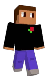 black and purple heart Minecraft skin — Slim model