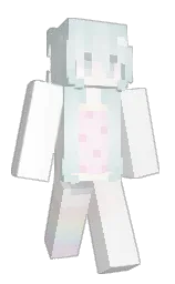 white and aqua haze Minecraft skin — Classic model — first worn by Tobieu