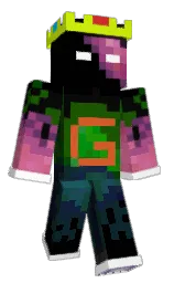 black and cod gray Minecraft skin — Classic model