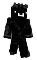 black and cod gray Minecraft skin — Classic model