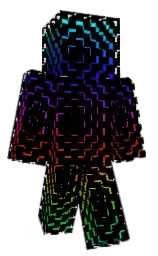 black and electric violet Minecraft skin — Classic model