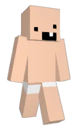 apricot peach and white Minecraft skin — Classic model — first worn by y1111x