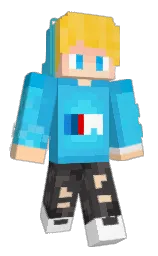 curious blue and picton blue Minecraft skin — Slim model — first worn by MrBlueyMC