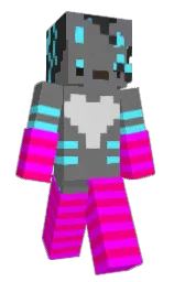 dove gray and magenta / fuchsia Minecraft skin — Slim model
