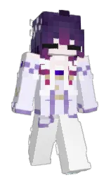 YaoiMiko's Minecraft skin wearing the Purple Heart cape
