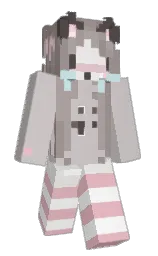 silver and white Minecraft skin — Slim model