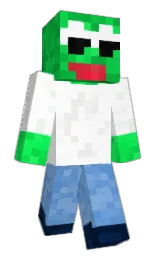 white and cornflower Minecraft skin — Classic model