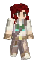 del rio and albescent white Minecraft skin — Slim model
