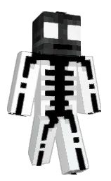 white and black Minecraft skin — Classic model