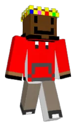 red and white Minecraft skin — Classic model