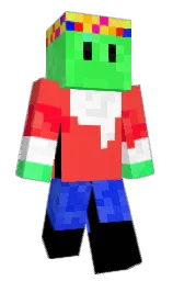 sunset orange and black Minecraft skin — Classic model