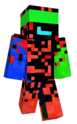 black and green Minecraft skin — Classic model