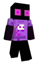 black and medium purple Minecraft skin — Classic model — first worn by nenjamin