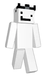 white and black Minecraft skin — Classic model
