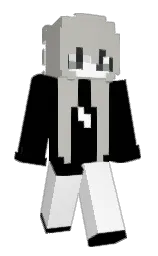 black and gray nickel Minecraft skin — Slim model