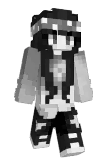 Achromatic Minecraft avatar full body