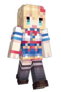 AkaiHaato Minecraft avatar full body