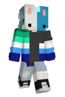 BinooBlue Minecraft avatar full body