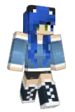BlueDisaster Minecraft avatar full body