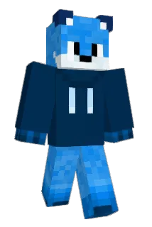 BlueFurryFox Minecraft avatar full body