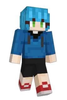 Blue_Monika Minecraft avatar full body