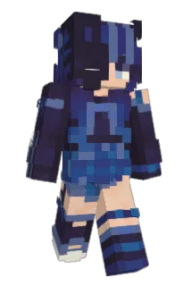 Bluqnu Minecraft avatar full body
