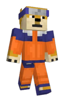 Camcordered Minecraft avatar full body