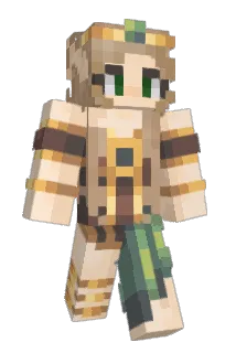 Exfoliating Minecraft avatar full body