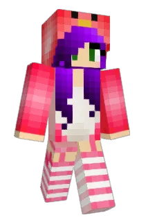 Flamingomeisje Minecraft avatar full body