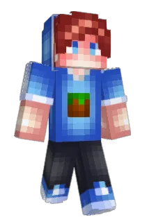 Flaue Minecraft avatar full body
