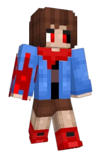GlitchFrisk Minecraft avatar full body
