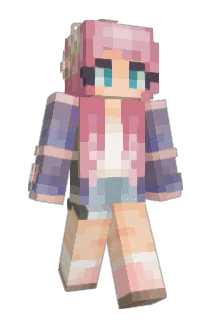 Glittering Minecraft avatar full body