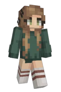 Greenest Minecraft avatar full body