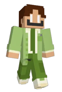 Greenishing Minecraft avatar full body