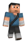 Hatless Minecraft avatar full body