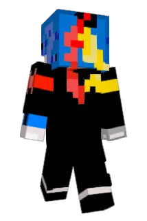 Line_Red Minecraft avatar full body