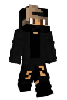 MRMini_Black Minecraft avatar full body